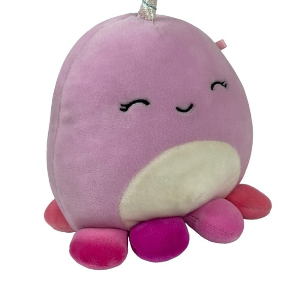 Squishmallows Davina The Octopus Sleepy Eye Plush Toy Pink 5" Octicorn Unicorn - Picture 7 of 14